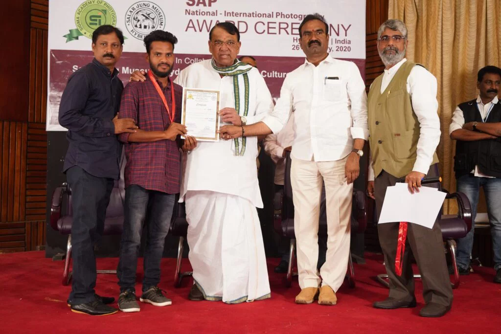 Best Photographer Award This prestigious award was presented to me by the Hon. Telangana State Assembly Speaker, Pocharam Srinivas Reddy