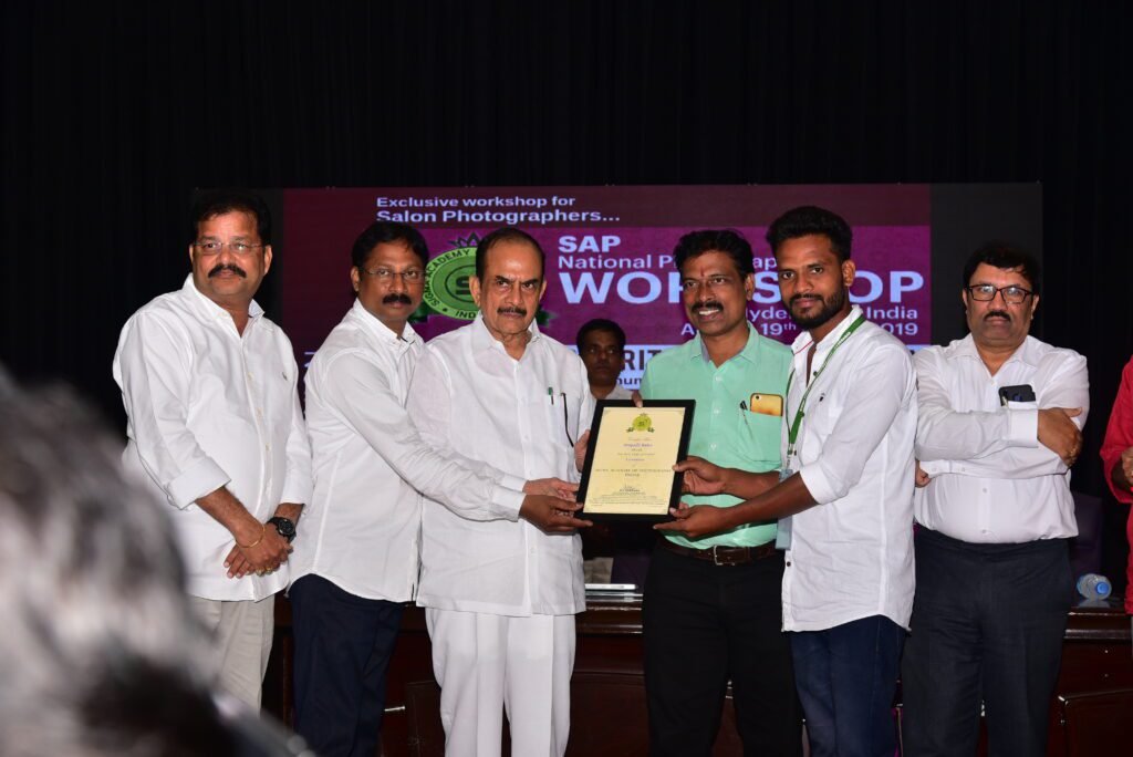 (Best Wedding Photographer in Siddipet )This recognition was personally bestowed upon me by the Hon. Telangana State Home Minister, Mohammed Ali.